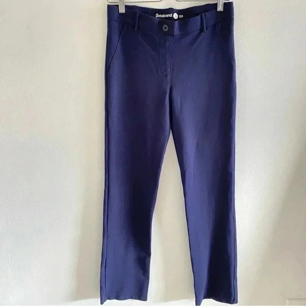 NWOT Betabrand Navy Dress Yoga Pant Medium Long - Picture 9 of 10